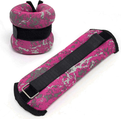 Ankle Weights / Wrist Weights Set for Women, Men and Kids, Durable Strength Training Weights with Adjustable Strap for Fitness, Exercise, Walking, Jogging (2 Lbs Pair (1 Lb Each)-Red)