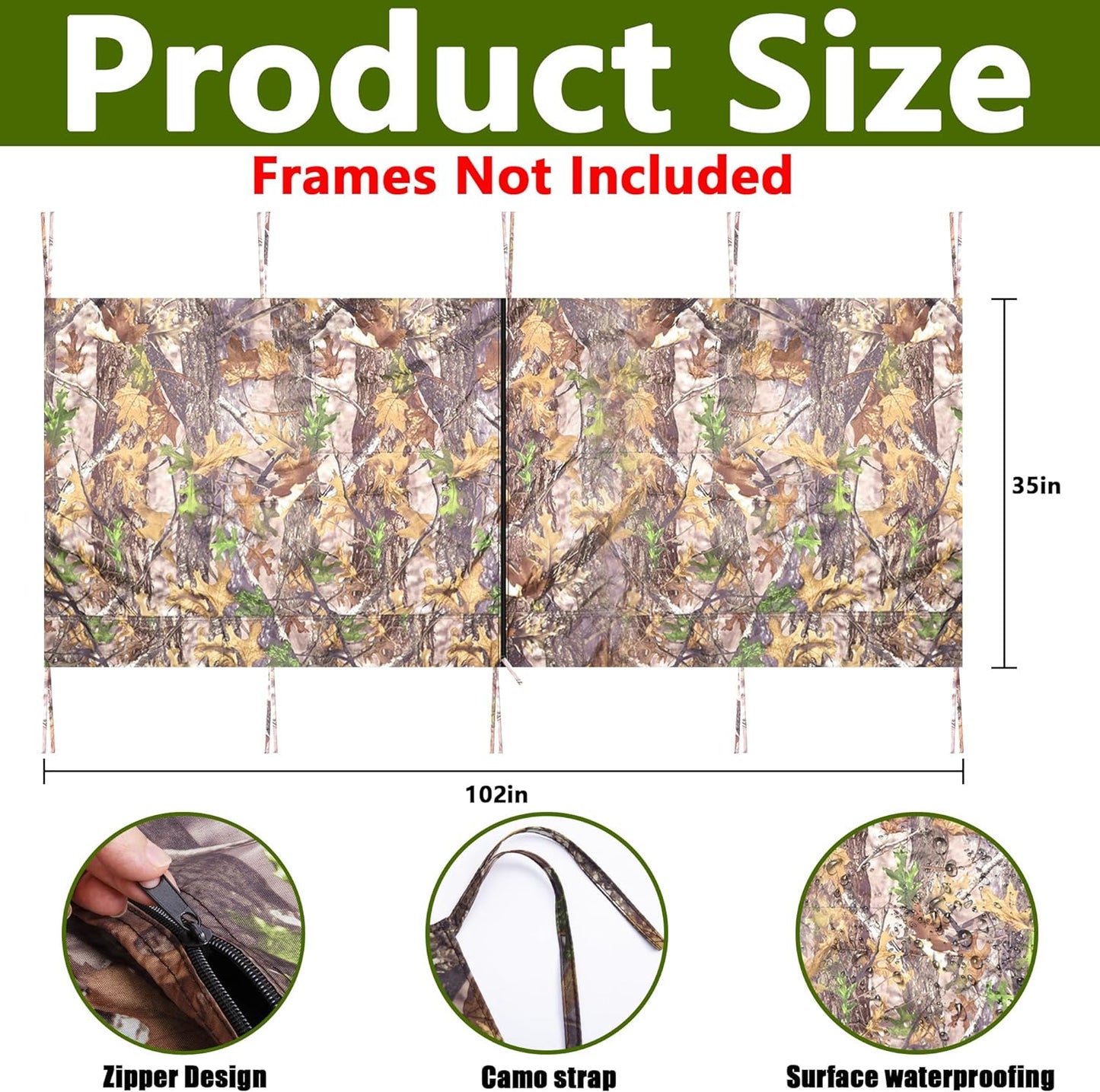 Hunting Tree Stand Blinds- Treestand Camo Blind Cover- Hunting Camouflage Ground