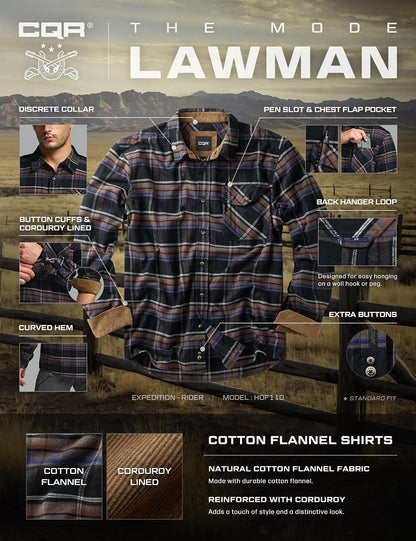Men'S 100% All Cotton Button down Flannel Shirts, Long Sleeve Brushed Warm Soft Casual Outdoor Plaid Shirt