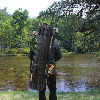 Fishing Rod Case Pole Holder Bag Large Capacity Fishing Rod Storage Waterproof Travel Carry Case Bag Fishing Gear Gifts for Fishermen