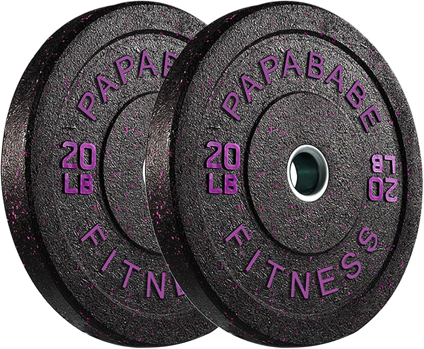 Weight Plates, 2-Inch Weights Plates Set, Floor Protective Rubber Weight Plates, 10-600Lbs Bumper Plates for Barbell Strength Training & Weightlifting (Single/Pair/Full Set)
