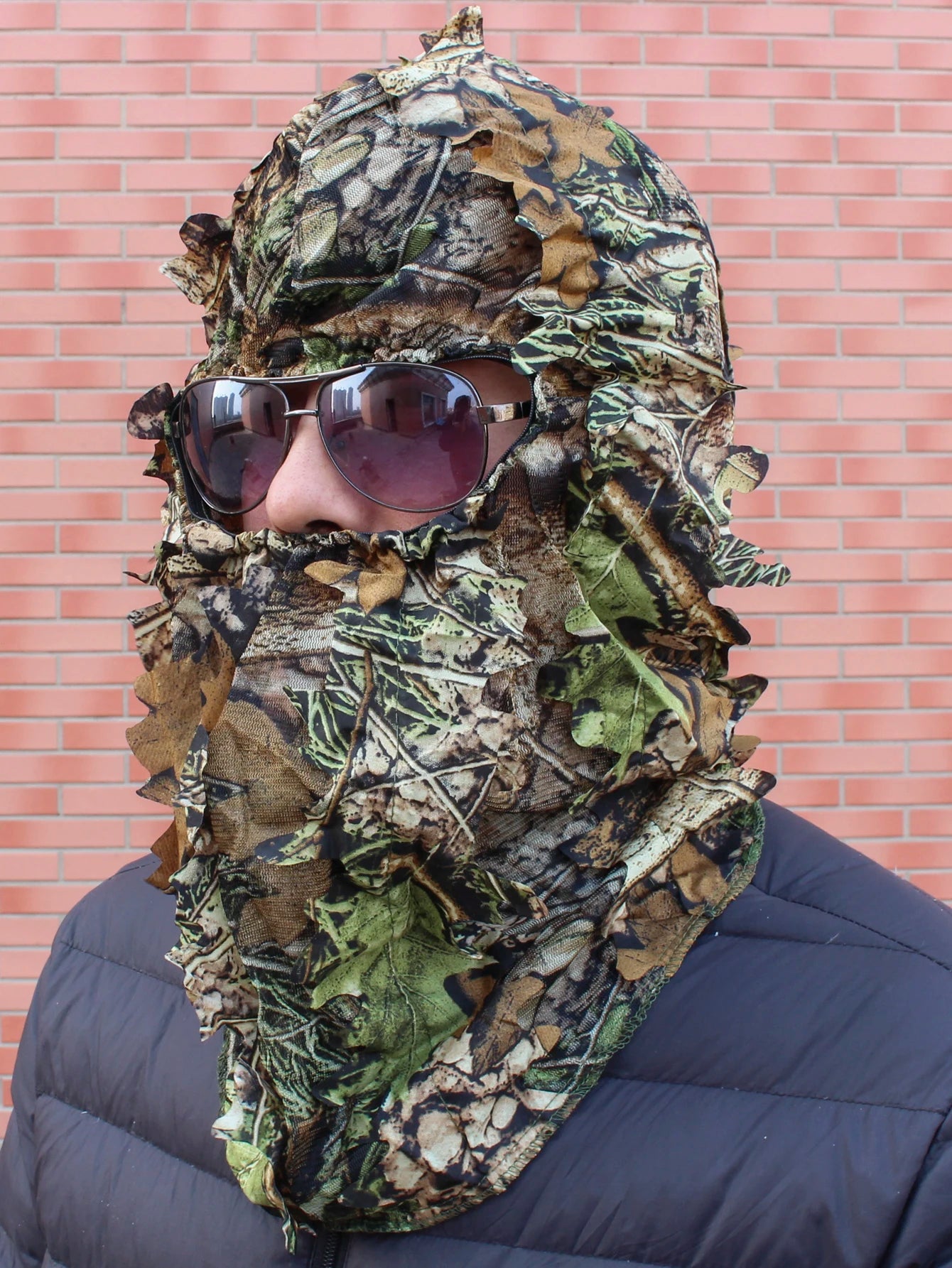 Man and Woman Outdoor Hunting Cap Cycling Fishing Bionic Camouflage Hunting Mask Outdoor Hunting Fishing Headgear Camou Hat