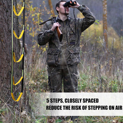5-Step Hunting Climbing Aider, Lightweight Hunting Climbing Stick Aider Portable