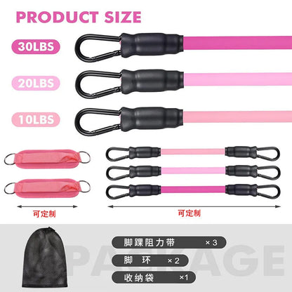 Leg and Glute Resistance Bands with Ankle Strap for Hip Fitness Training and Workout Exercises