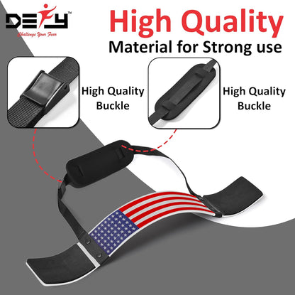 DEFY Arm Blaster for Biceps and Triceps Adjustable Curl Support with Durable 7Mm Aluminum Plate and Neck Pad for Strength Training Bodybuilding Isolator Curl Machine