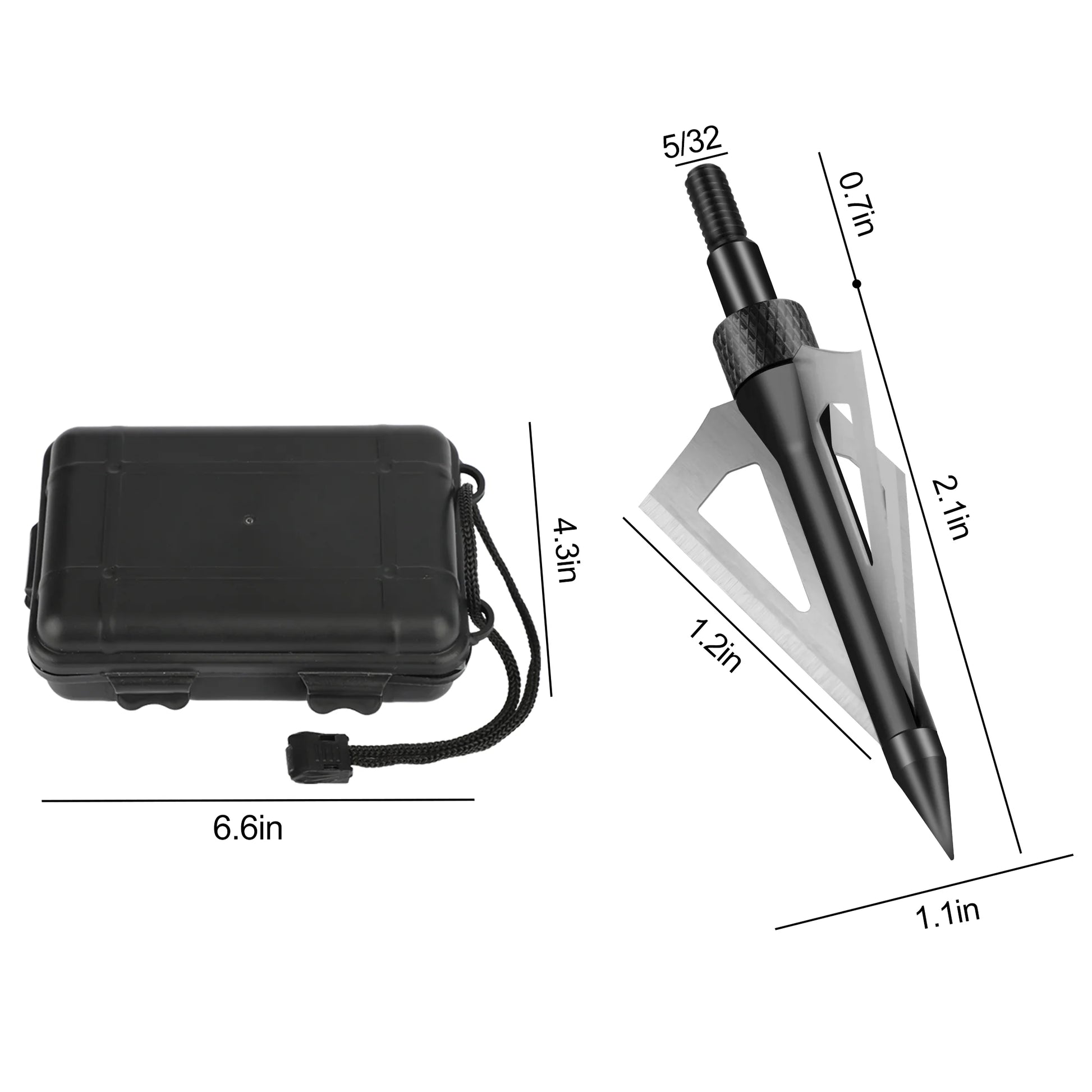 12 Pcs Hunting Broadheads, 3 Blades Archery Broadheads 100 Grain Hunting Screw-In Arrow Tips Compatible with Crossbow and Compound Bow