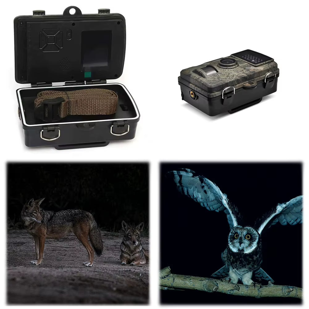 Hunting Trail Camera Waterproof Hunting Camera Motion Activated Infrared Night Vision Security Cam for Outdoor Wildlife Hunting