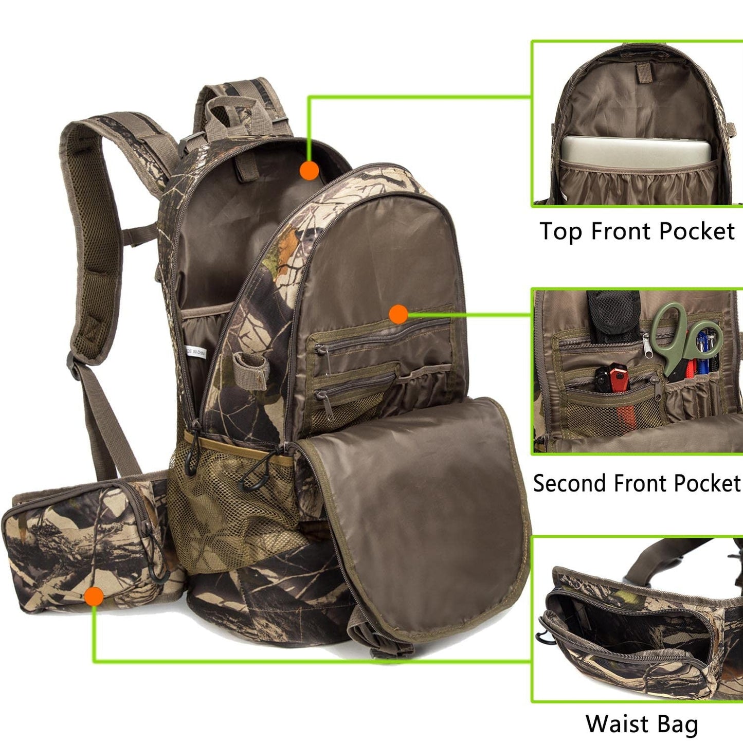 Tyronal Hunting Backpack Outdoor Gear Hunting Pack with Bow and Rifle Carry Syst