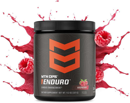 Enduro Nitric Oxide Stim Free Pre Workout | Magnesium Citrate, L Arginine & L Citrulline Caffeine Free Preworkout | 30 Serving Raspberry