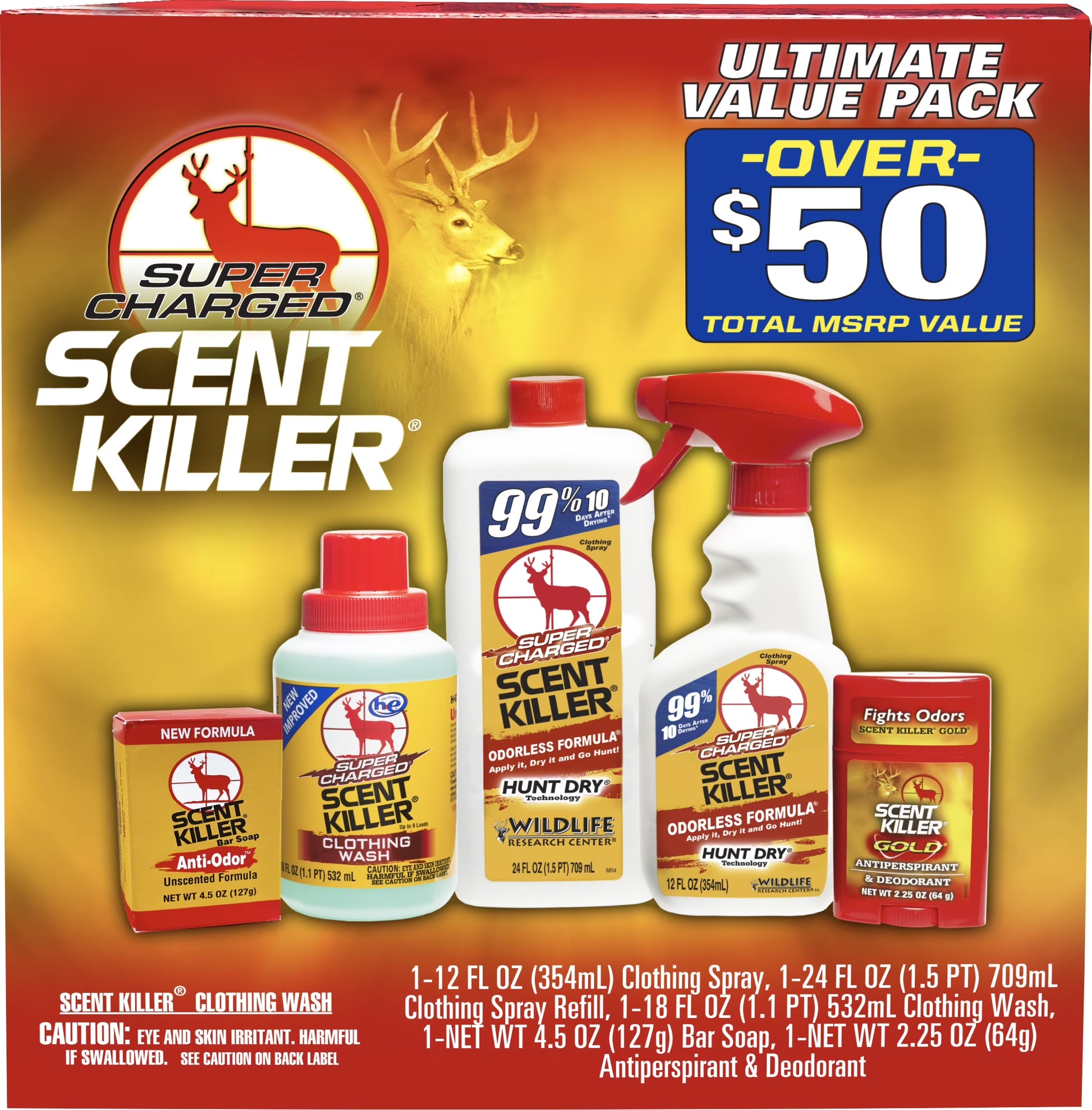 Wildlife Research Super, Charged Scent Killer Hunting Scent Elimination - Ultimate Value Pack