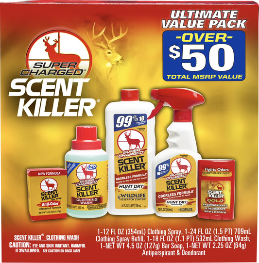 Wildlife Research Super, Charged Scent Killer Hunting Scent Elimination - Ultimate Value Pack
