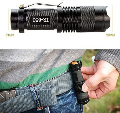 IR Torch 3 Watt 850NM Infrared Light Night Vision Flashlight Torch - Infrared Light Is Invisible to Human Eyes - to Be Used with Night Vision Device (NOT Include Battery)
