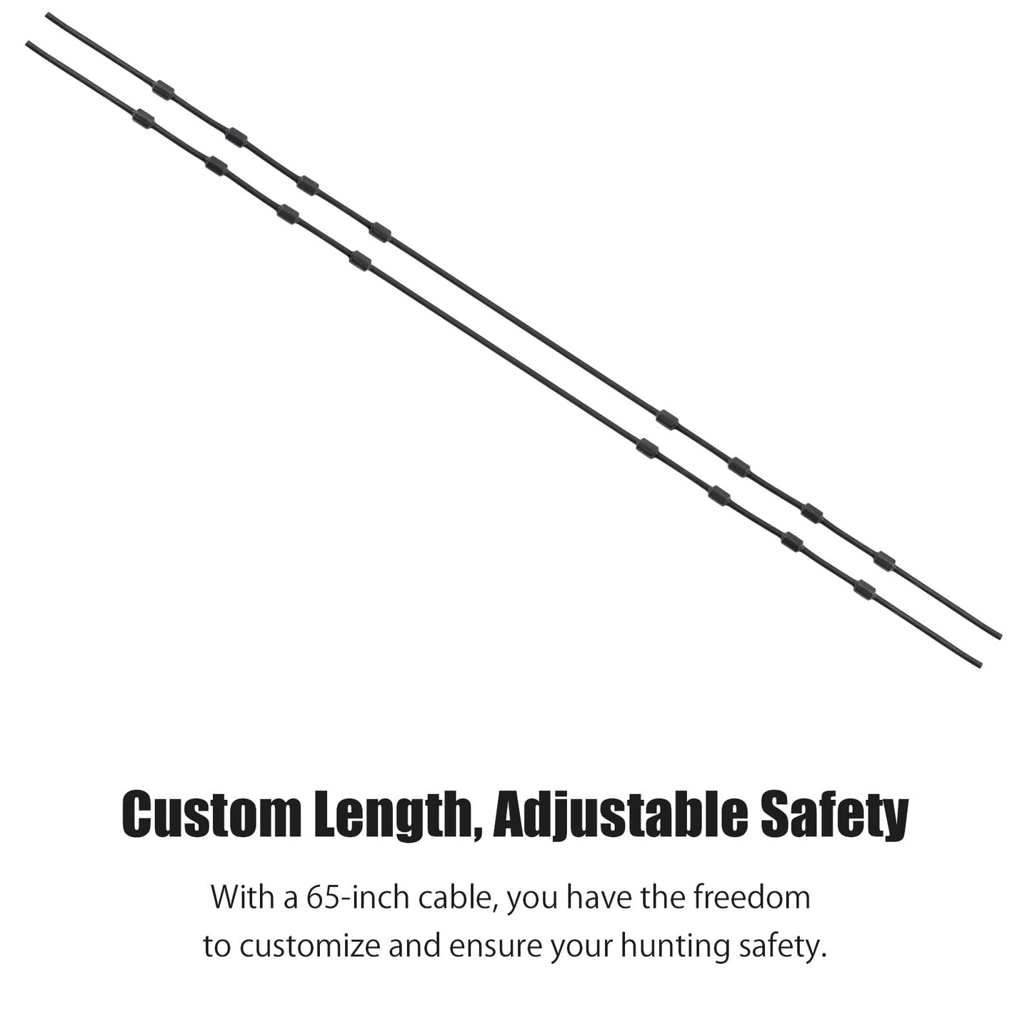 Replacement Cables for Climbing Treestands | Durable Steel 65" | 2-Pack